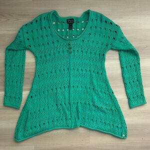 Pure Handknit Green Sweater/CoverUp